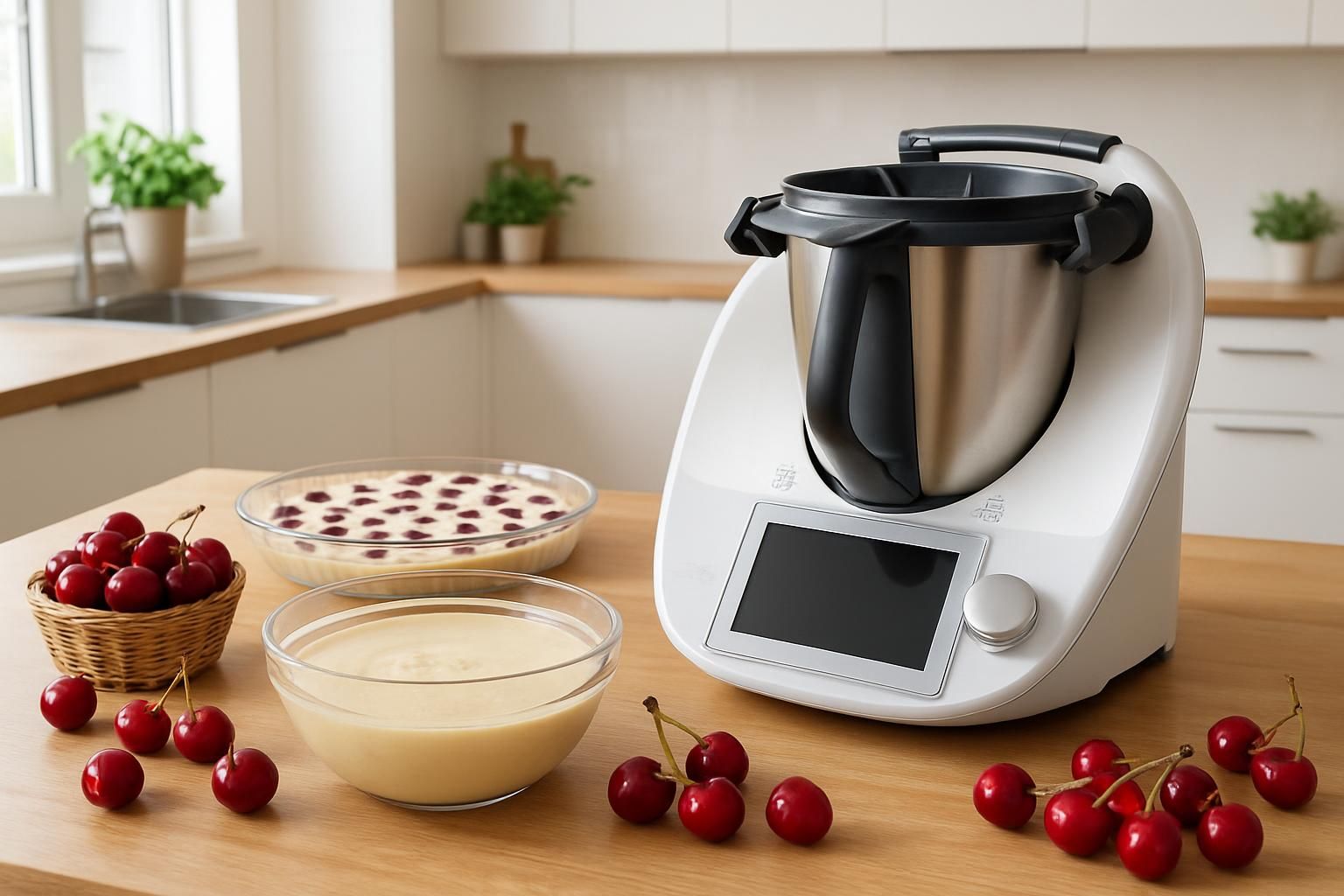 découvrez comment préparer un délicieux clafoutis aux cerises avec votre thermomix, étape par étape, pour une cuisson parfaite et un résultat savoureux.