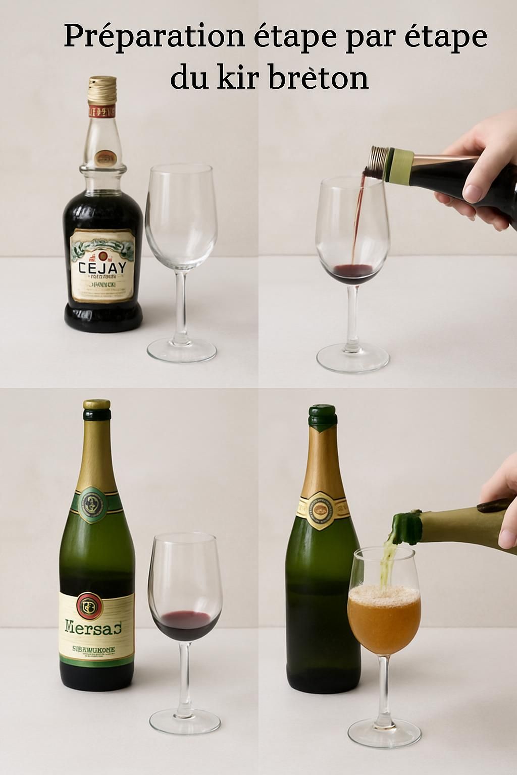 découvrez la recette traditionnelle du kir breton, un délicieux apéritif à base de vin blanc et de crème de cassis, ainsi que la liste des ingrédients nécessaires pour le préparer chez vous.
