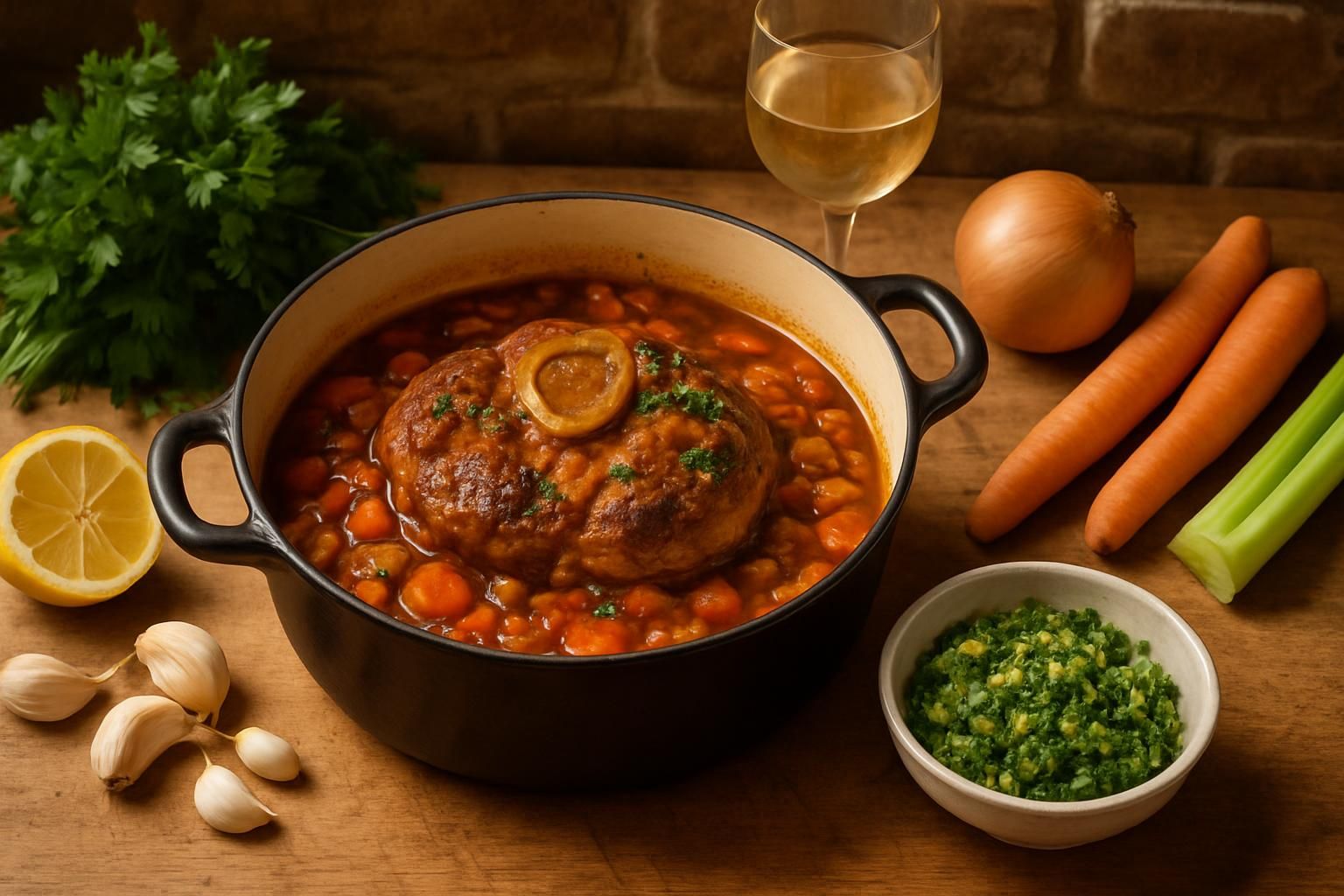 découvrez la recette authentique de l'osso bucco à l'italienne avec gremolata, une préparation traditionnelle savoureuse et facile à réaliser chez vous.