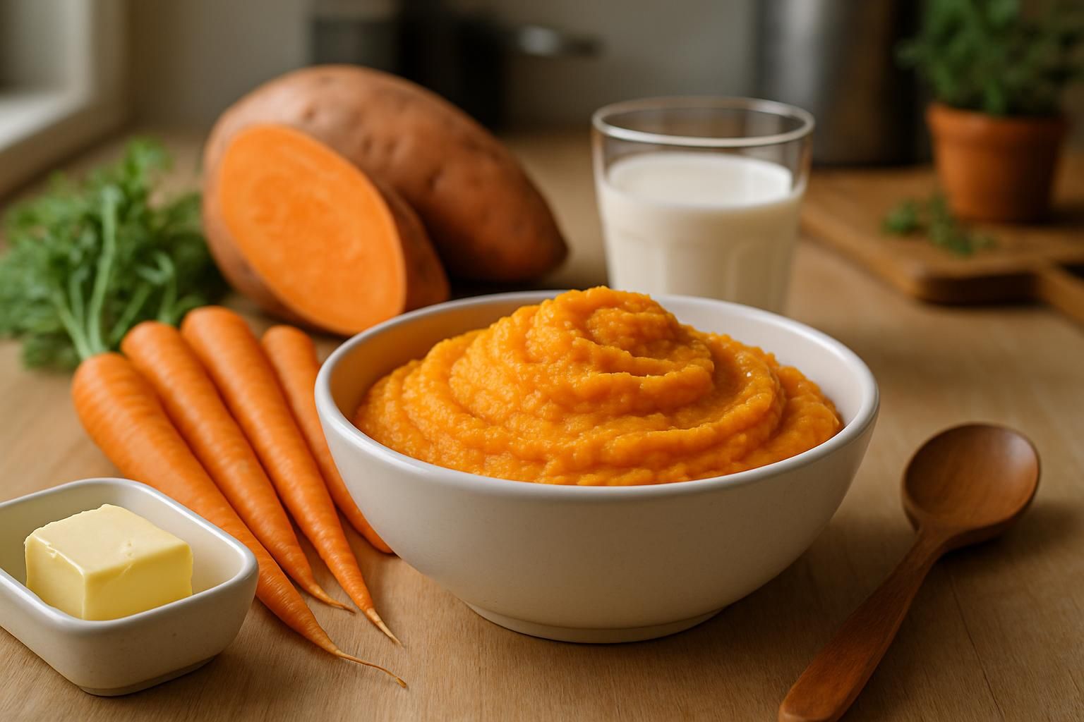 découvrez notre recette facile de purée de patate douce et carotte avec les proportions exactes et la méthode pas à pas pour un plat savoureux et équilibré.