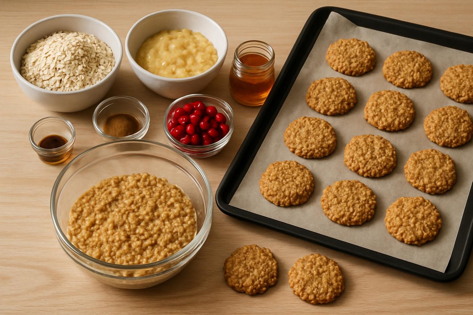 découvrez une recette minceur facile de biscuits aux flocons d'avoine avec tous les ingrédients nécessaires et une préparation simple pour des encas sains et gourmands.