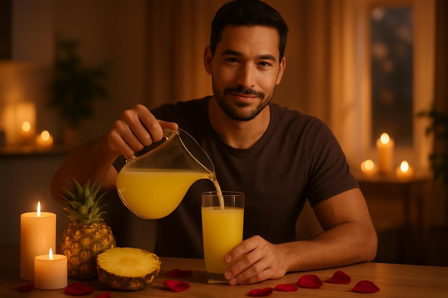 découvrez les croyances et explications autour des bienfaits supposés du jus d'ananas avant l'acte amoureux chez l'homme, et ce que dit la science à ce sujet.