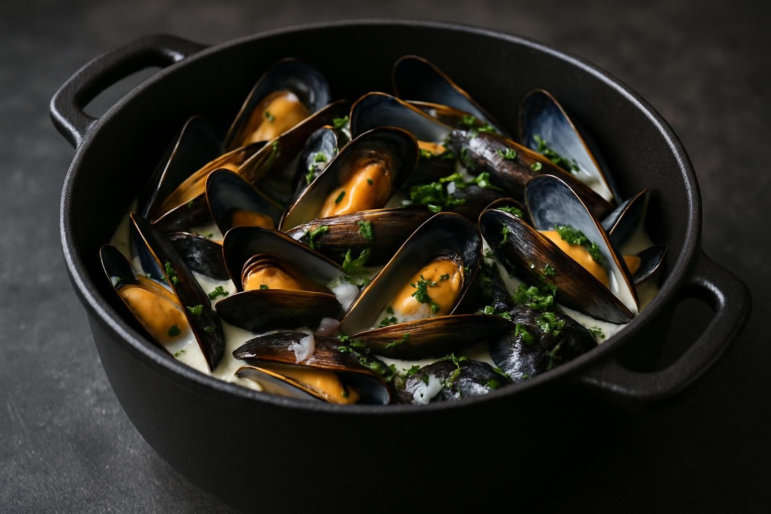 découvrez notre recette de moules à la crème sans vin, simple et savoureuse, avec une préparation facile et une alternative parfaite pour tous.