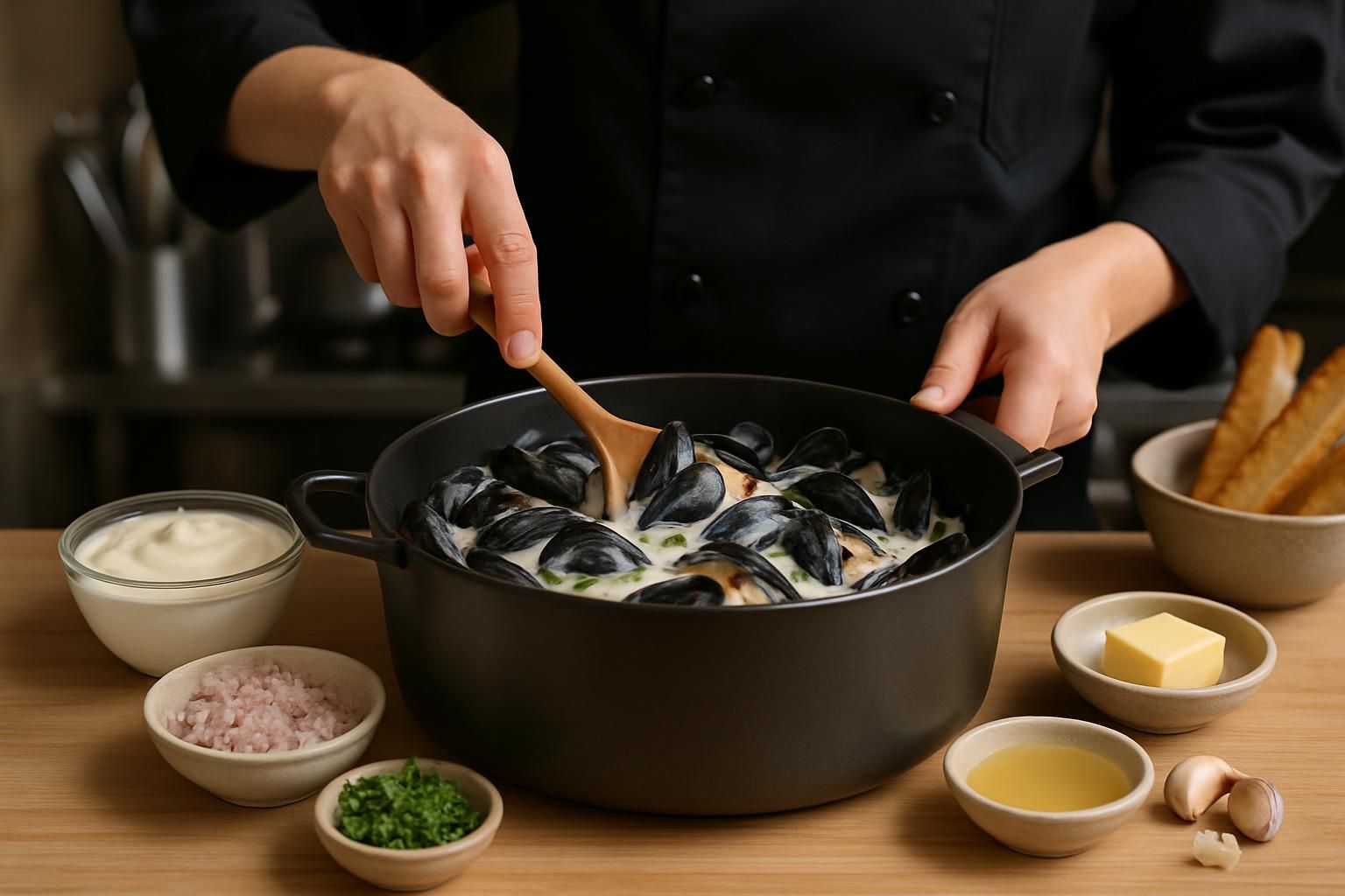 découvrez une recette savoureuse de moules à la crème sans vin, facile à préparer et idéale pour une alternative gourmande et sans alcool.