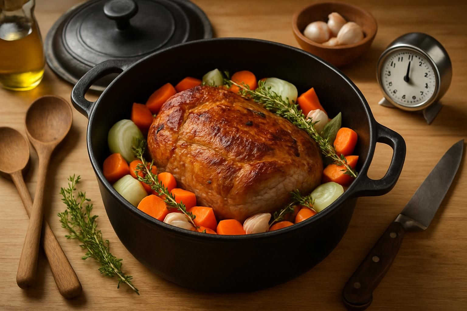 découvrez notre recette de palette de porc en cocotte, avec toutes les étapes de préparation et le temps de cuisson pour un plat savoureux et idéal en famille.