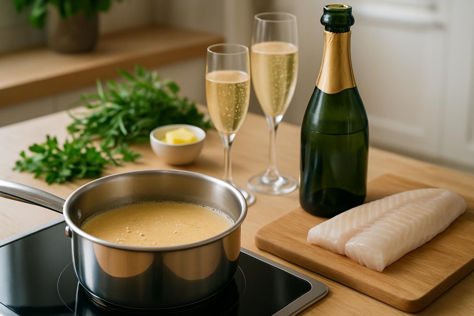 découvrez comment préparer une délicieuse sauce champagne pour poisson et découvrez les meilleurs accords mets et vins pour sublimer vos plats marins.