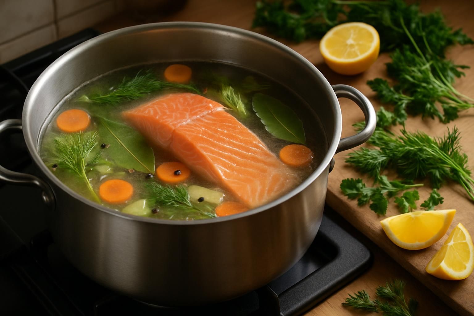 découvrez la méthode simple et efficace pour cuire le saumon au court-bouillon, garantissant une chair tendre et savoureuse à chaque fois.