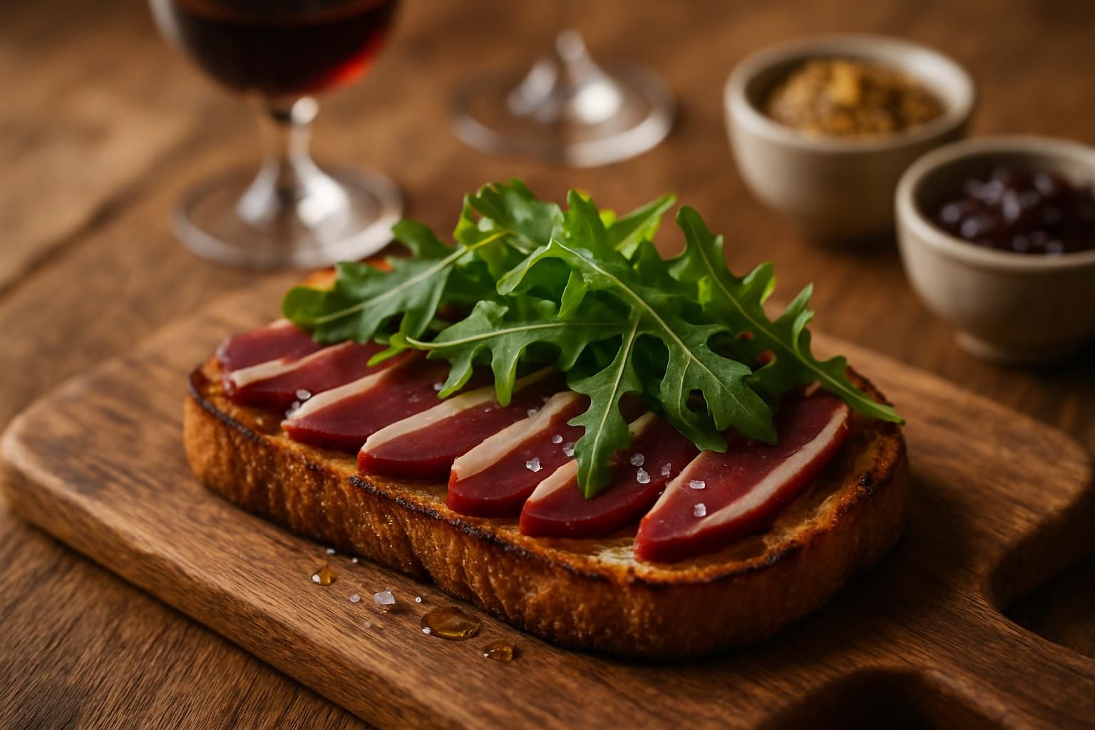 découvrez comment préparer et présenter des toasts au magret de canard fumé, une recette apéritive délicieuse et raffinée pour vos invitations.