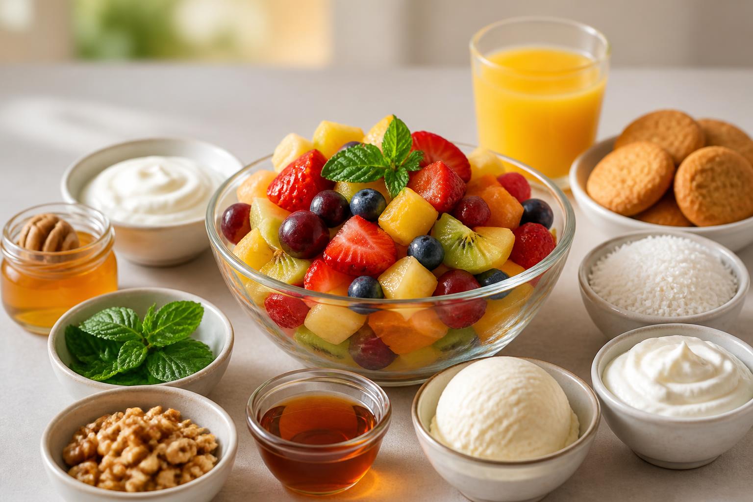 découvrez 10 idées savoureuses pour accompagner votre salade de fruits et sublimer ce dessert frais et léger. inspirations gourmandes et faciles à réaliser.