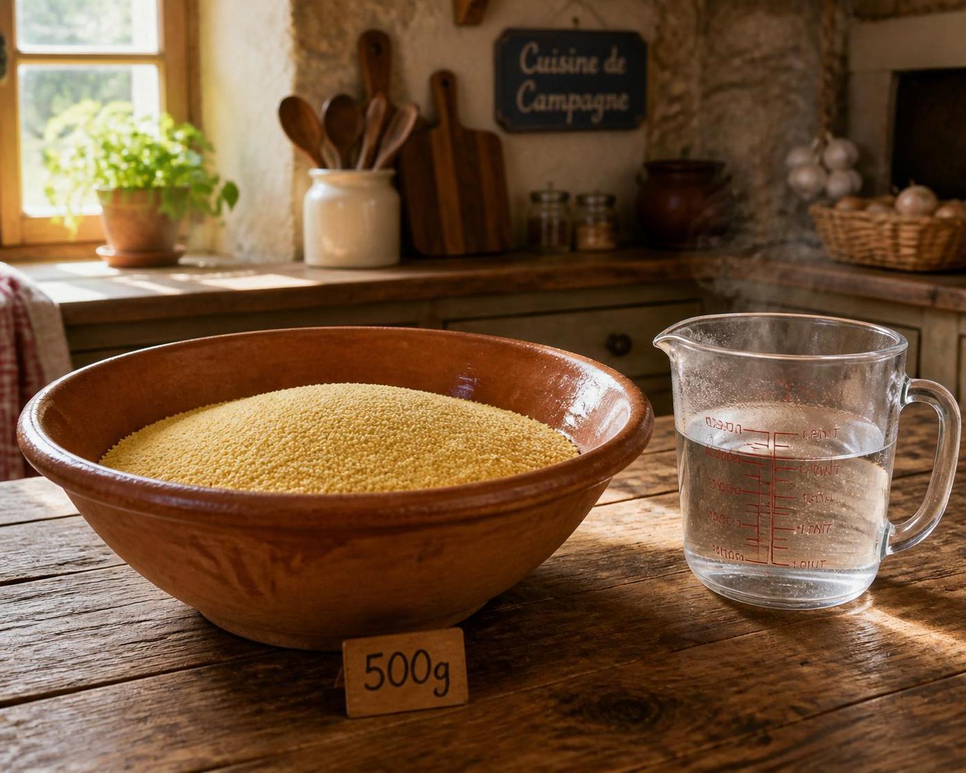 découvrez combien d'eau utiliser pour 500g de semoule afin d'obtenir une cuisson parfaite. astuces et conseils pour réussir votre semoule à tous les coups.