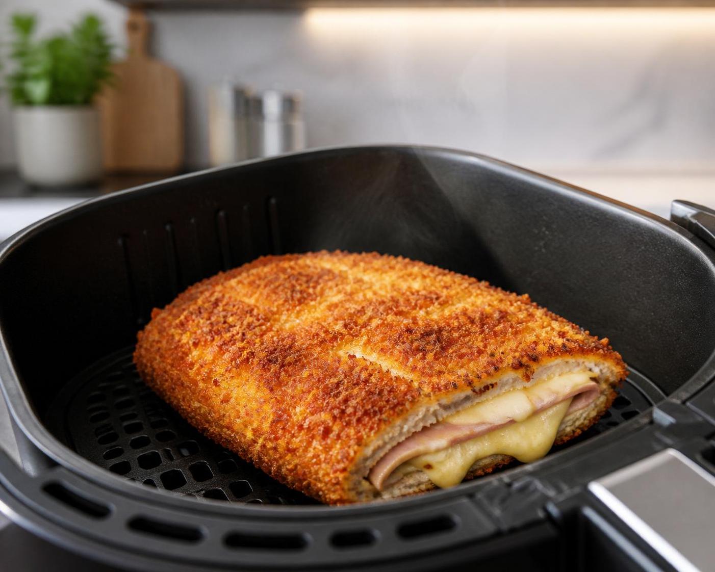 découvrez comment préparer un cordon bleu parfait avec votre air fryer grâce à notre guide complet de cuisson et méthode simple.
