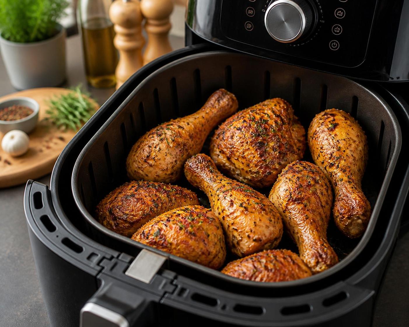 découvrez nos recettes faciles et savoureuses pour cuisiner cuisses, pilons et blancs de poulet à l'air fryer, pour un repas croustillant et sain en un rien de temps.
