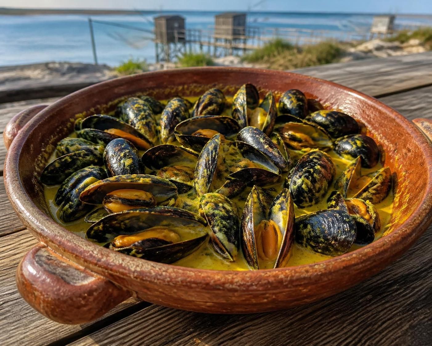 découvrez la recette authentique et savoureuse de la mouclade fouraisine, un plat traditionnel à base de moules mijotées dans une sauce crémeuse aux épices.
