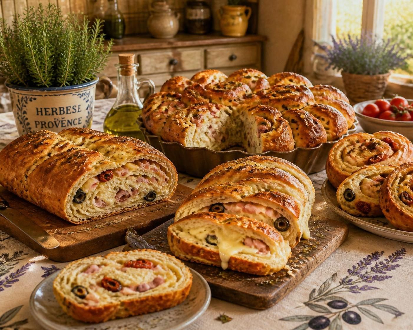 découvrez notre recette maison facile de pain au jambon et aux olives, idéale pour un apéritif savoureux ou un repas convivial.