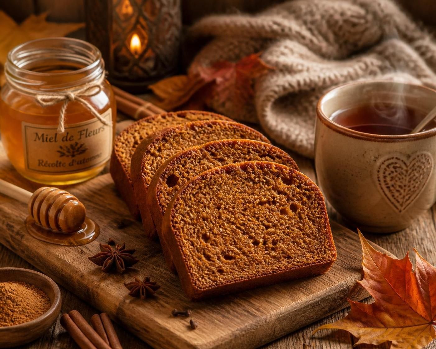 découvrez la recette traditionnelle du pain d'épices moelleux, riche en saveurs et délicatement parfumé aux épices, parfait pour vos moments gourmands.
