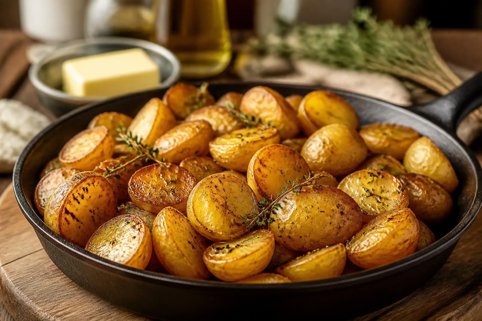 découvrez la recette traditionnelle et gourmande des pommes de terre sautées au beurre, un plat simple et délicieux qui ravira toute la famille.