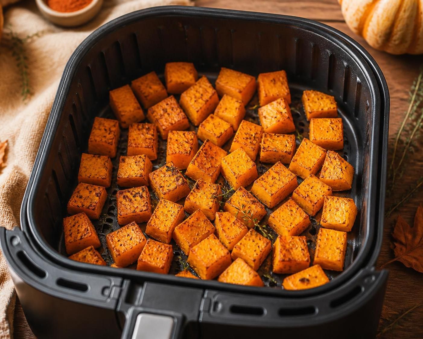 découvrez la recette parfaite de butternut à l'air fryer pour une cuisson idéale et un assaisonnement savoureux. facile, rapide et délicieux, pour régaler toute la famille.
