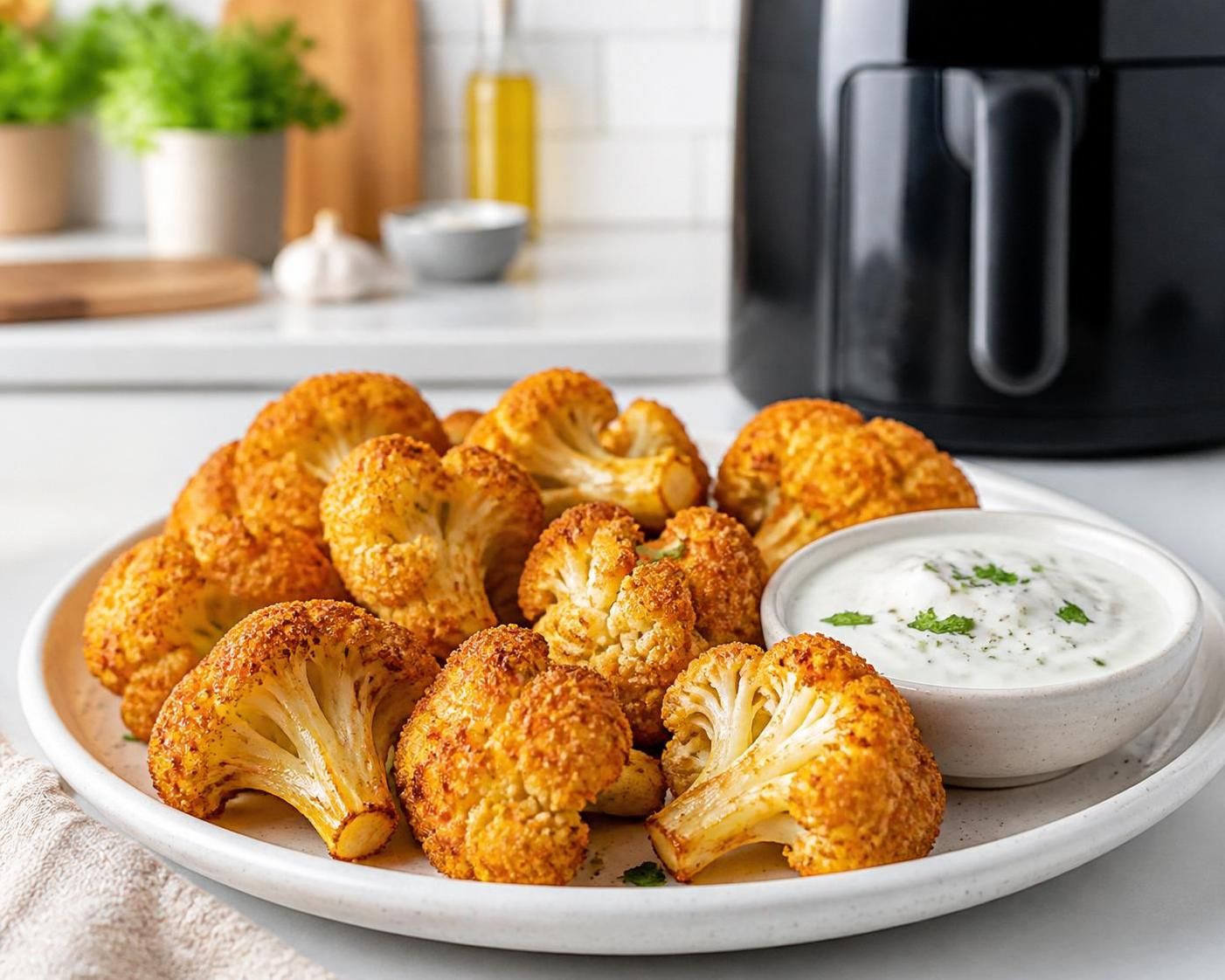 découvrez notre recette de chou-fleur croustillant à l'air fryer, savoureuse et légère, pour une alternative saine à la friture traditionnelle sans huile.