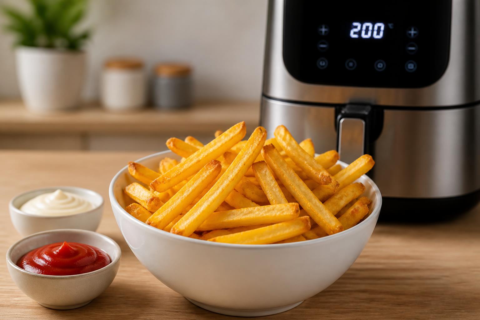 découvrez notre recette de frites croustillantes à l'air fryer, savoureuses et sans friture pour une version plus saine et légère.