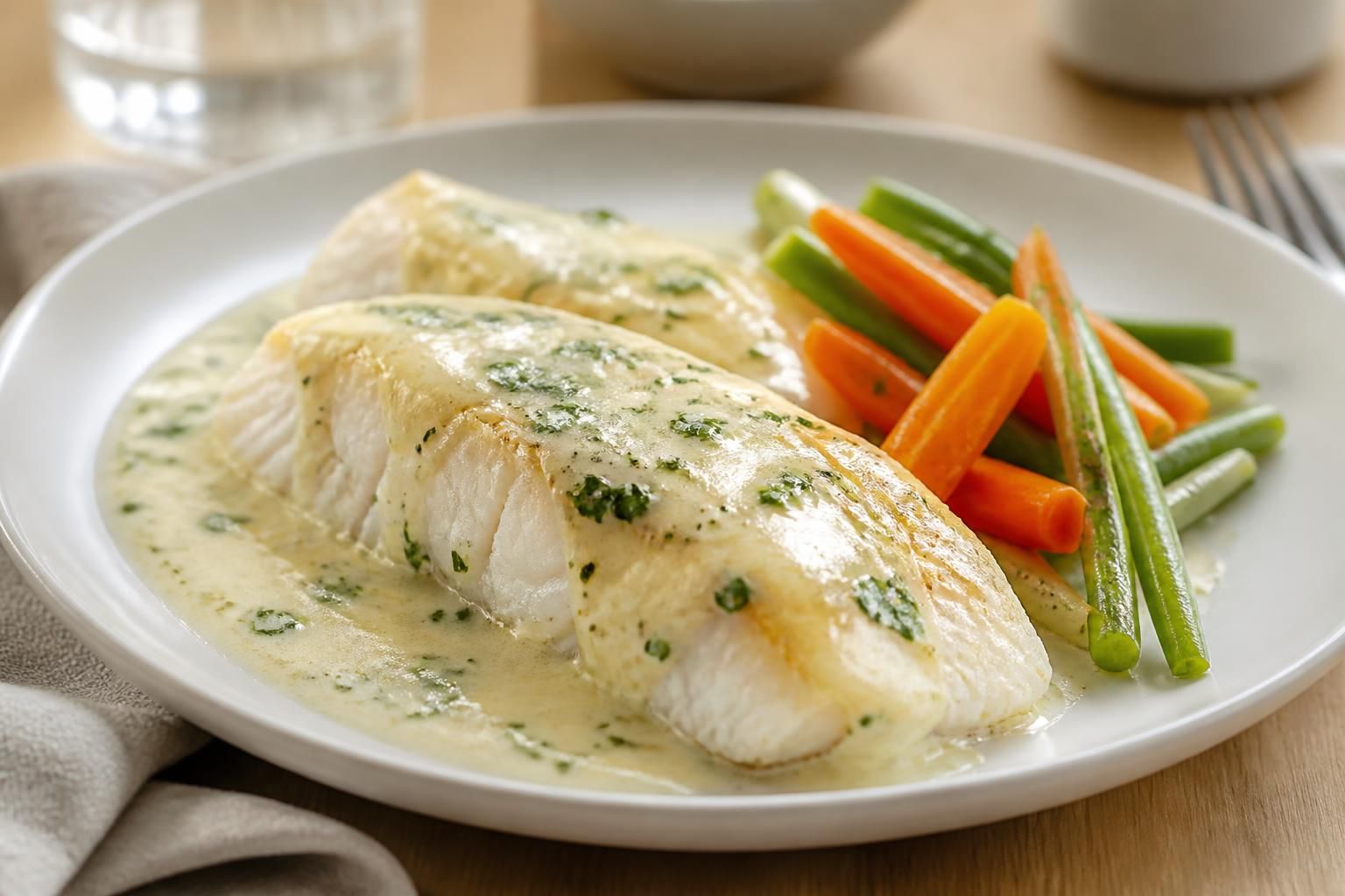 découvrez une recette facile de poisson en sauce avec des filets fondants prêts en seulement 20 minutes. parfait pour un repas rapide et savoureux !