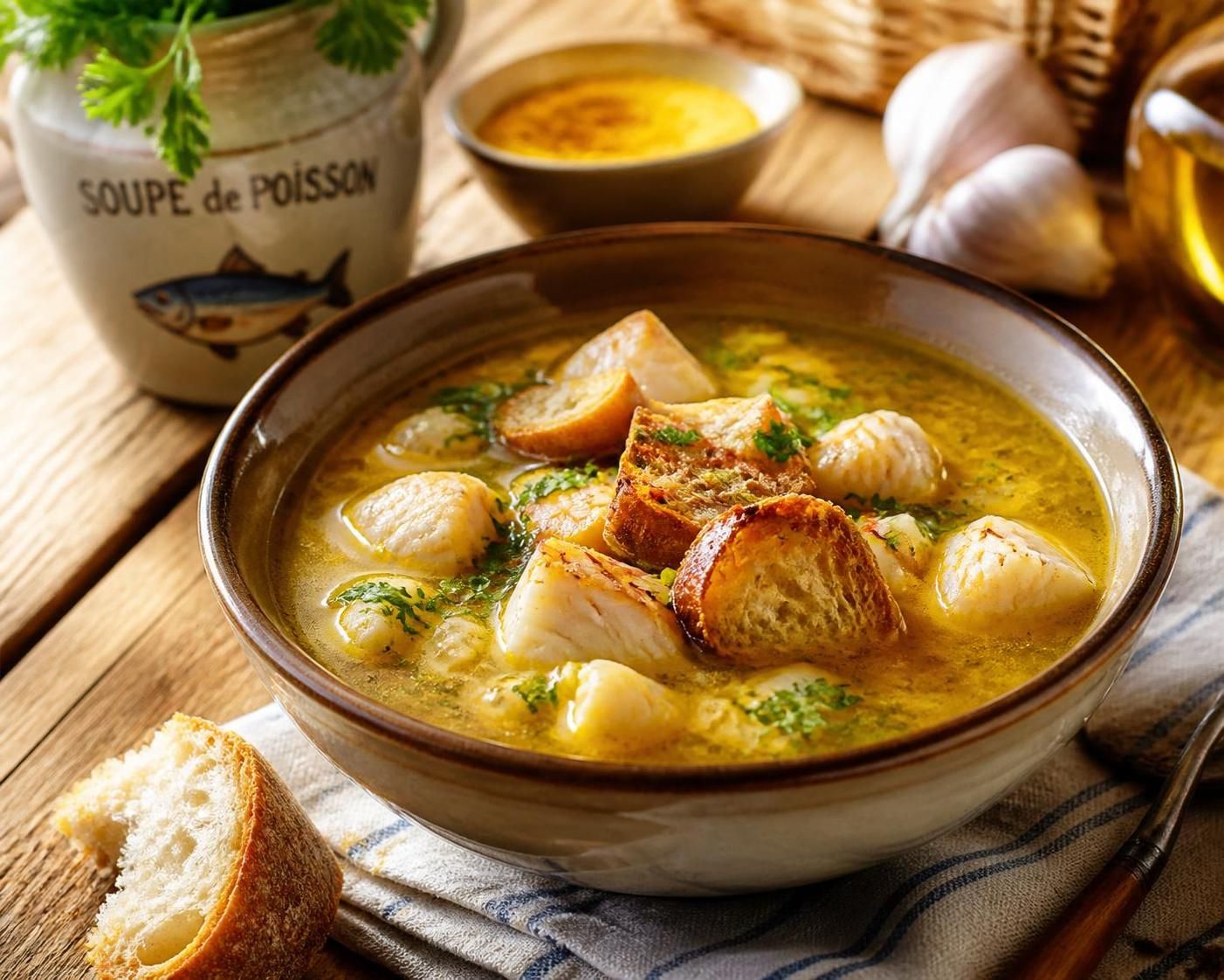 découvrez notre recette facile de soupe de poisson maison, prête en seulement 30 minutes. un plat savoureux et rapide à préparer pour régaler toute la famille.