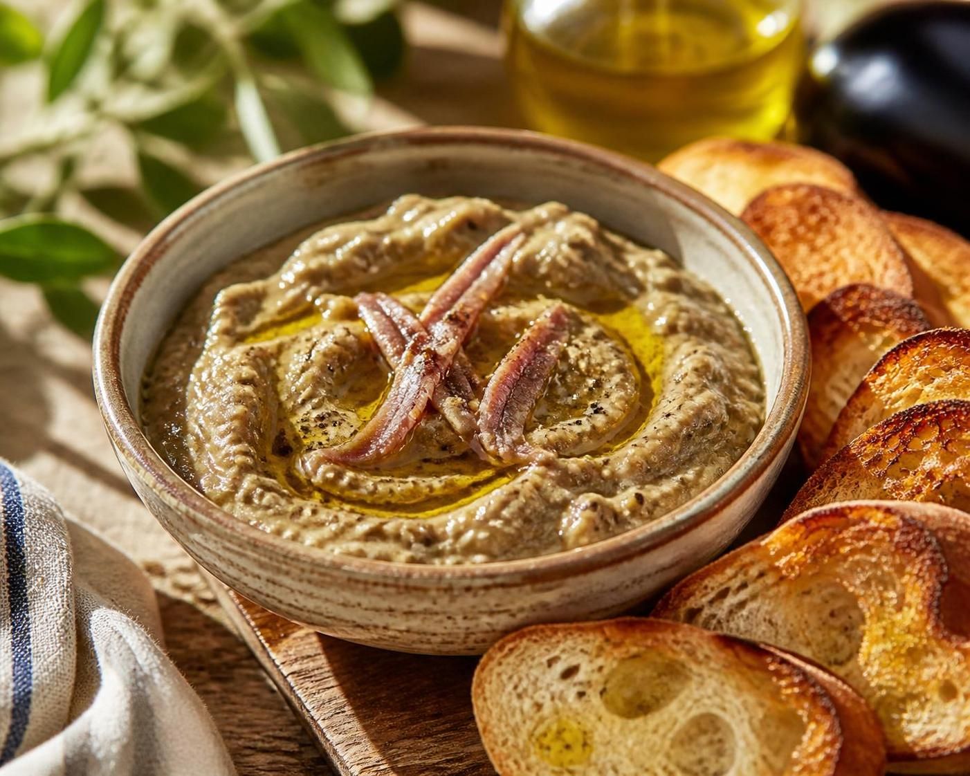 découvrez une recette savoureuse de caviar d'aubergine agrémentée de deux anchois, un mélange qui a disparu en un rien de temps. parfait pour un apéritif gourmand et rapide à préparer !