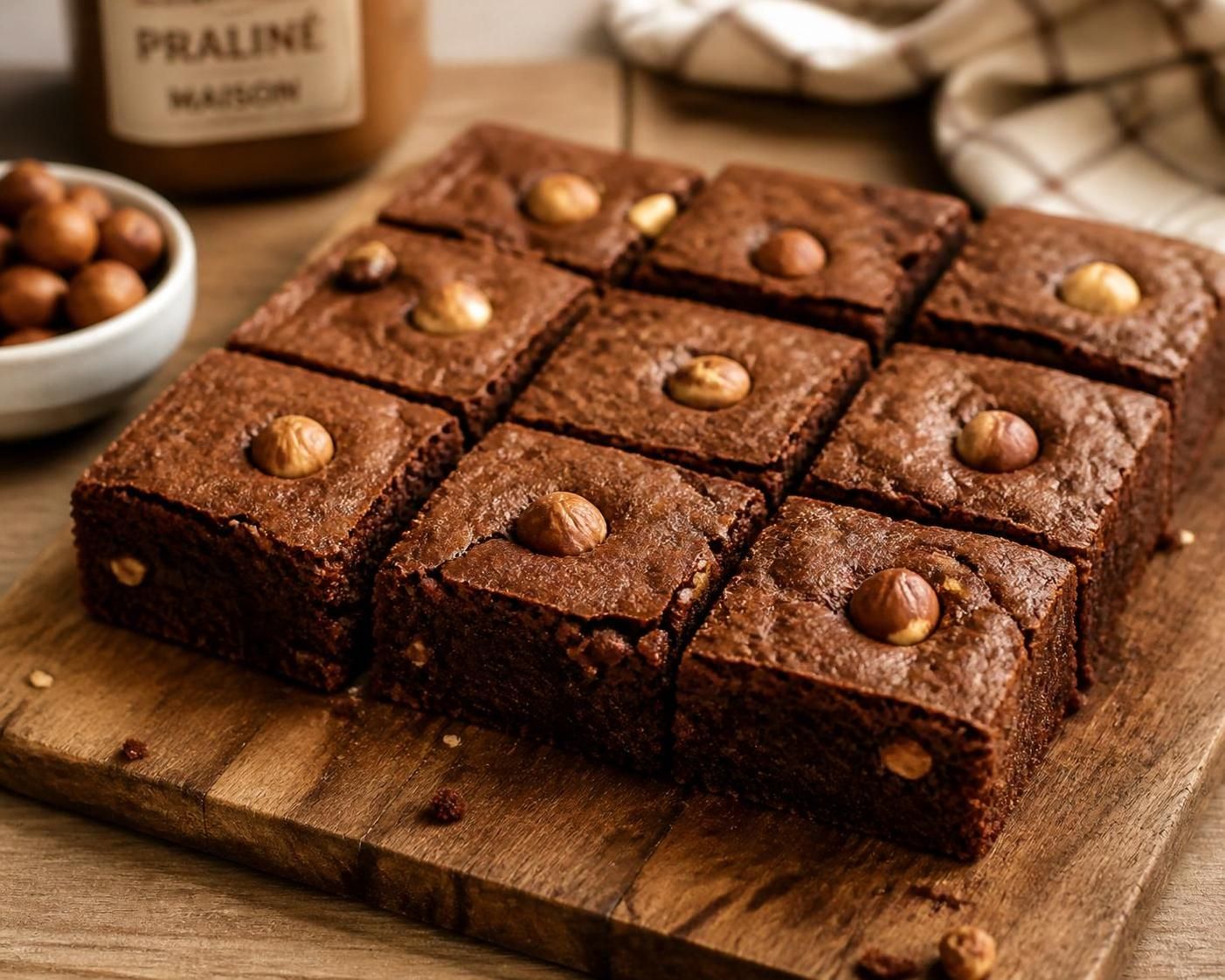 découvrez notre recette facile et gourmande de brownie au praliné ultra fondant, parfaite pour les amateurs de desserts chocolatés riches en saveurs.