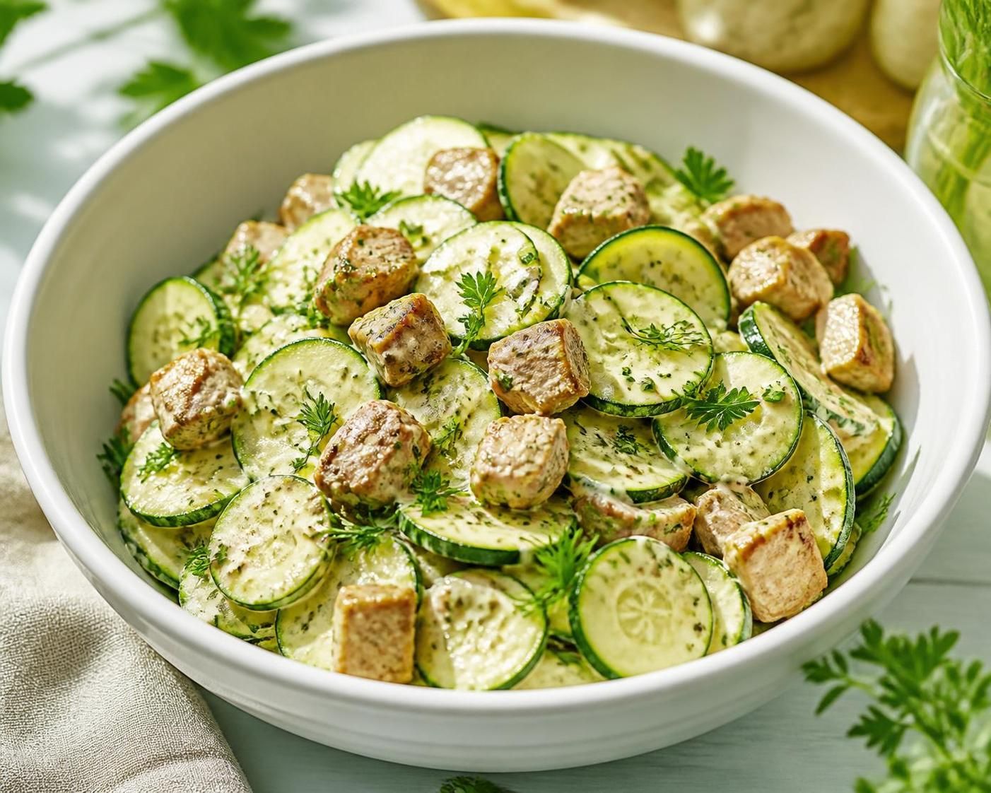 découvrez la salade de courgettes croquantes au reste de rôti, une recette anti-gaspi savoureuse et facile à préparer pour cuisiner malin et réduire le gaspillage alimentaire.