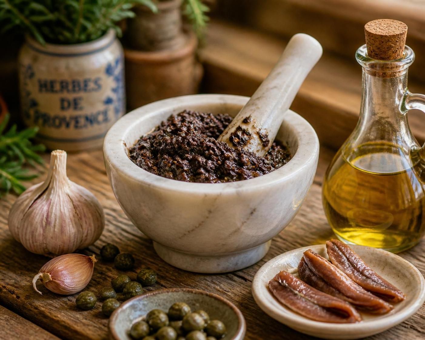 découvrez la tapenade traditionnelle aux olives et aux anchois, la vraie recette pour un apéritif méditerranéen authentique et savoureux.
