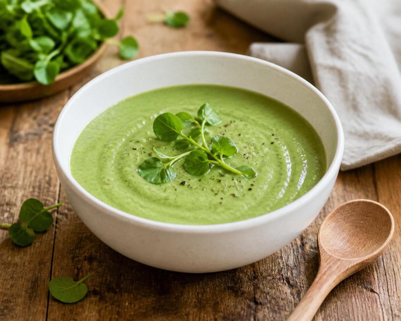 découvrez notre recette facile et rapide de velouté de cresson, un plat onctueux et savoureux parfait pour réchauffer vos soirées.