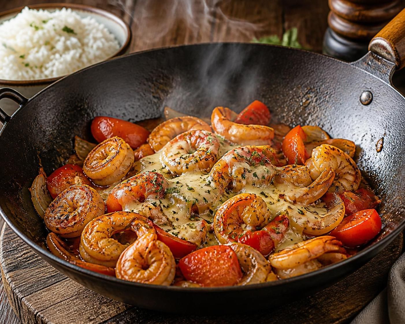découvrez notre recette rapide et savoureuse de wok de scampi au poivron, idéale pour un repas facile et gourmand en un rien de temps.