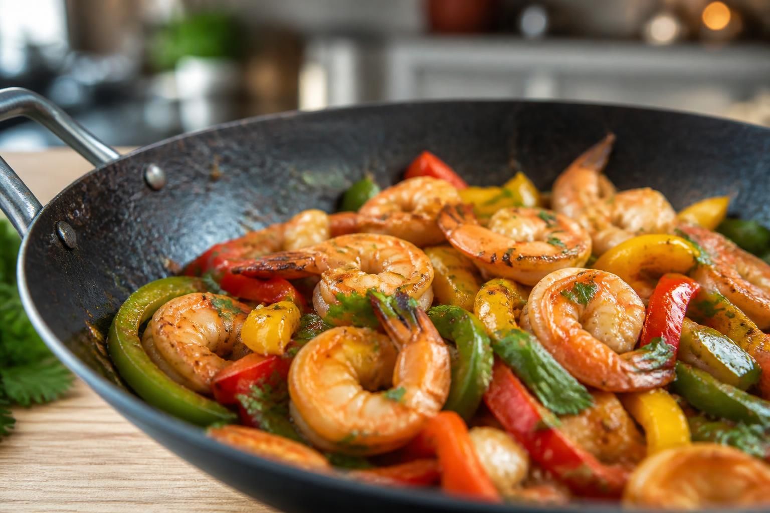 découvrez une recette rapide et savoureuse de wok de scampi au poivron, parfaite pour un repas léger et plein de saveurs.