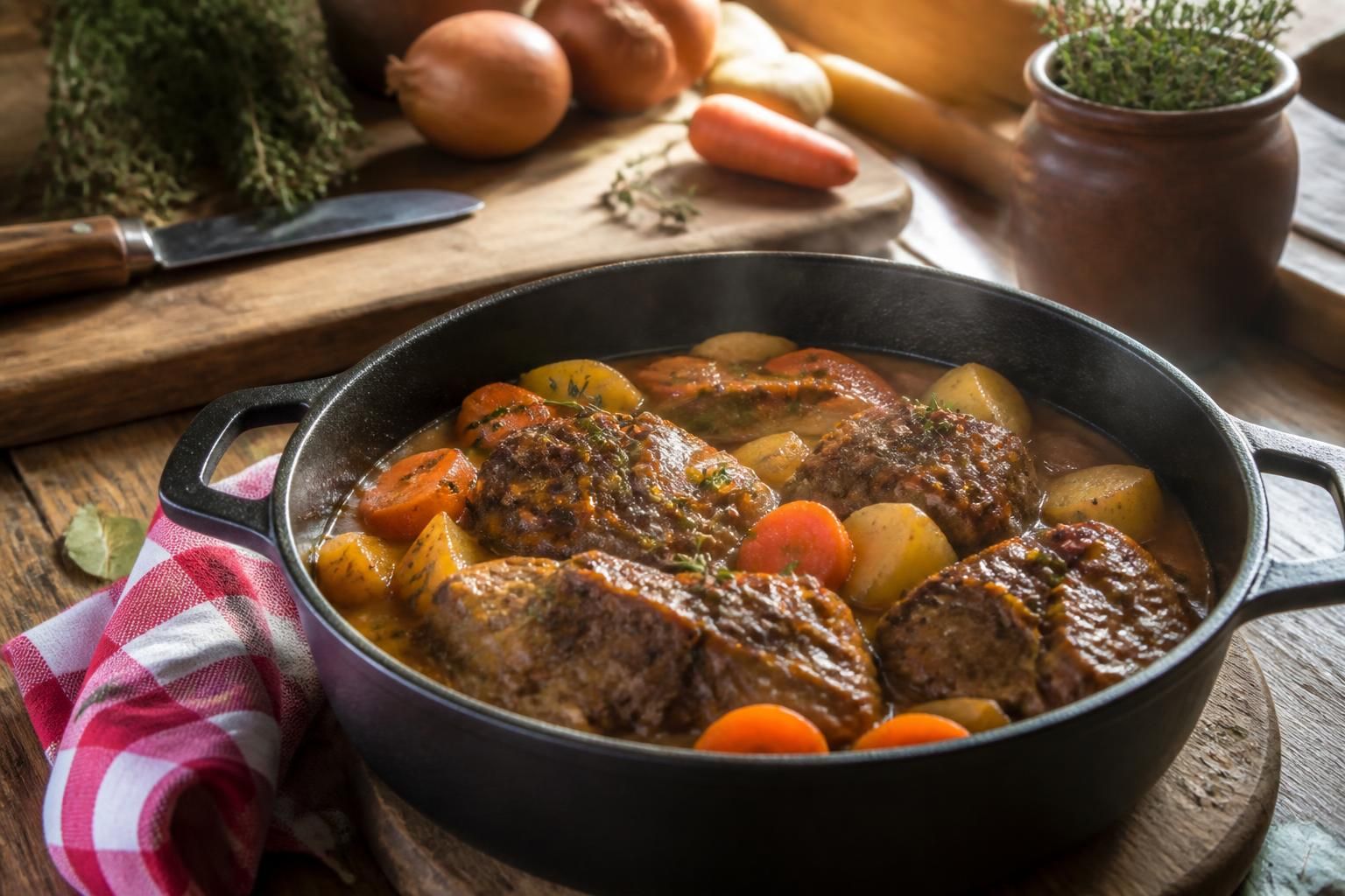 découvrez la recette traditionnelle de la joue de porc façon grand-mère, un plat savoureux et mijoté qui évoque les saveurs authentiques de la cuisine maison.