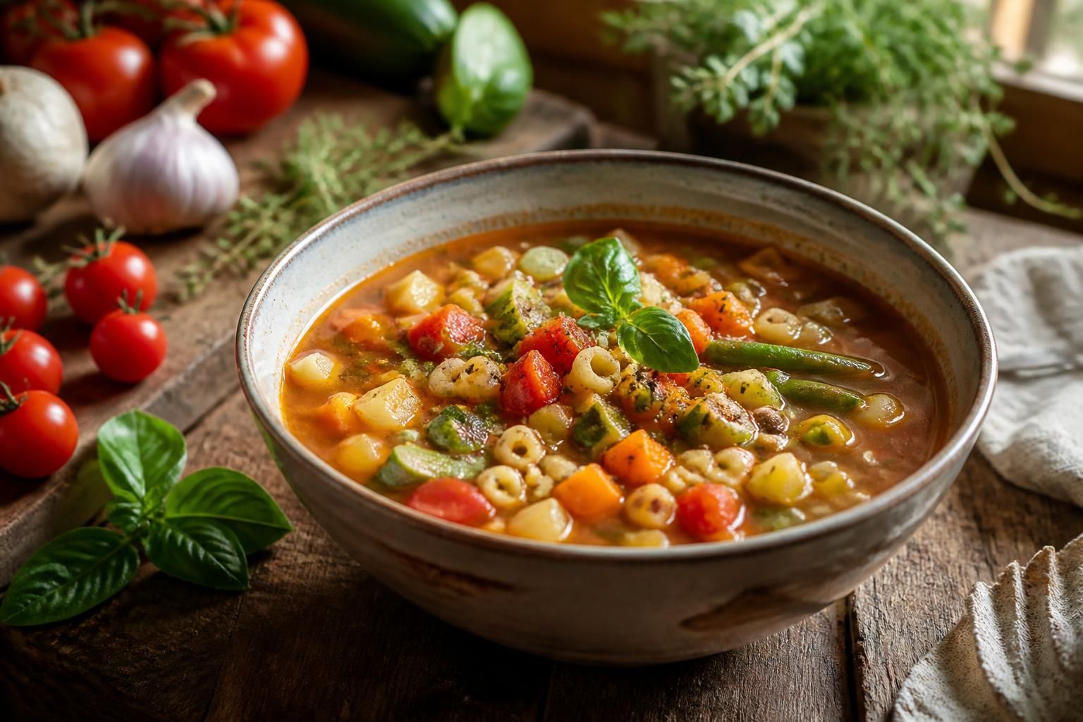 découvrez la recette authentique de la soupe minestrone façon maman, une délicieuse soupe italienne maison riche en légumes et saveurs traditionnelles.
